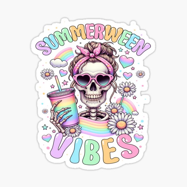 Item preview, Summerween Vibes Sweet Skeleton Girl Summer Halloween designed and sold by LastForeverMe.