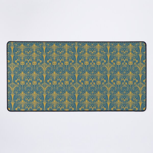 Item preview, Seemles patern of a gold and green jugendstil design N.r 2 designed and sold by Tirsot.