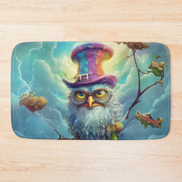 Item preview, Enchanted Owl Wizard with Colourful Hat designed and sold by Sillytoe.