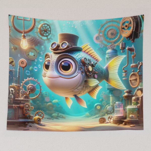 Item preview, Steampunk Amberjack Fish designed and sold by Sillytoe.