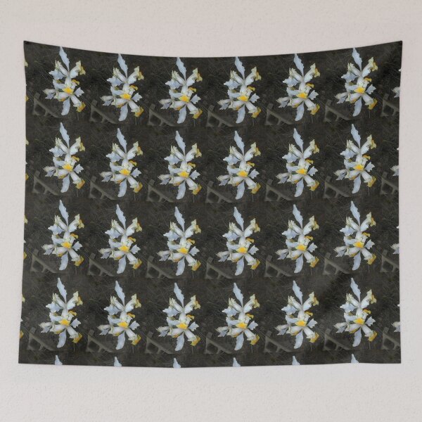 Item preview, white irises, dark 04/27/18 designed and sold by Shellaqua.