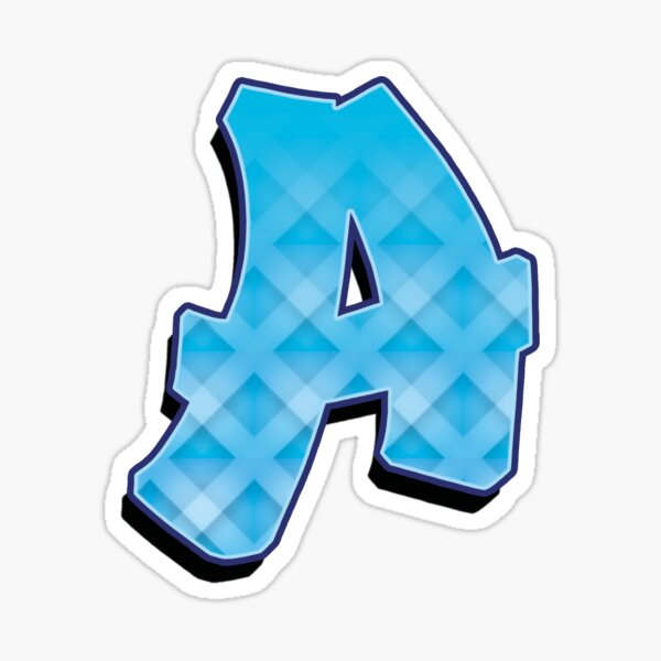 A - Blue striped Sticker