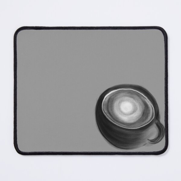Item preview, Black and white drawing of a coffee cup, pencil lines, white background designed and sold by nongsao4.
