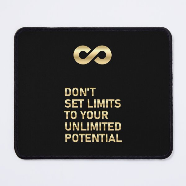 Item preview, Don't Set Limits to Your Potential Motivational Positivity Quote designed and sold by Kubala Designs.