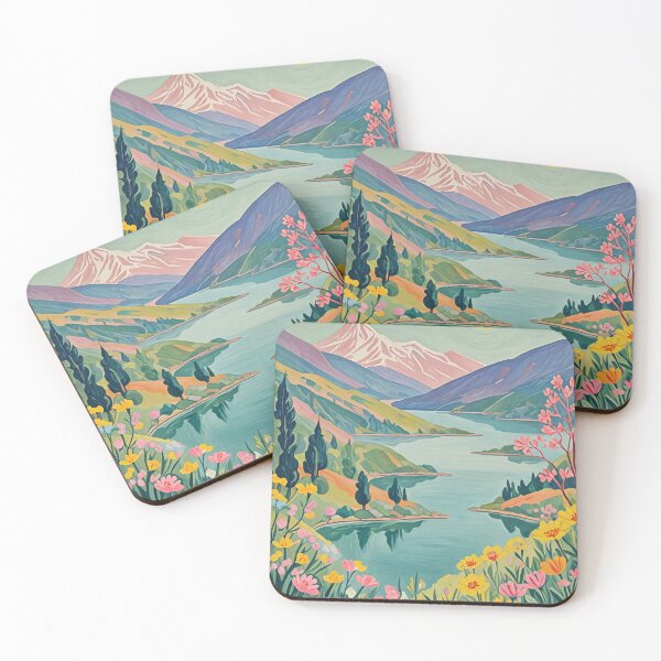 Item preview, Pastel Mountain Reflections designed and sold by Lizetteh.