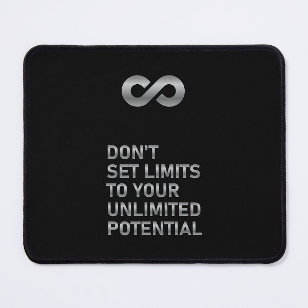 Item preview, Don't Set Limits to Your Potential Motivational Positivity Quote designed and sold by Kubala Designs.