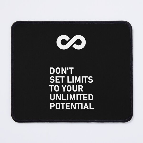 Item preview, Don't Set Limits to Your Potential Motivational Positivity Quote designed and sold by Kubala Designs.