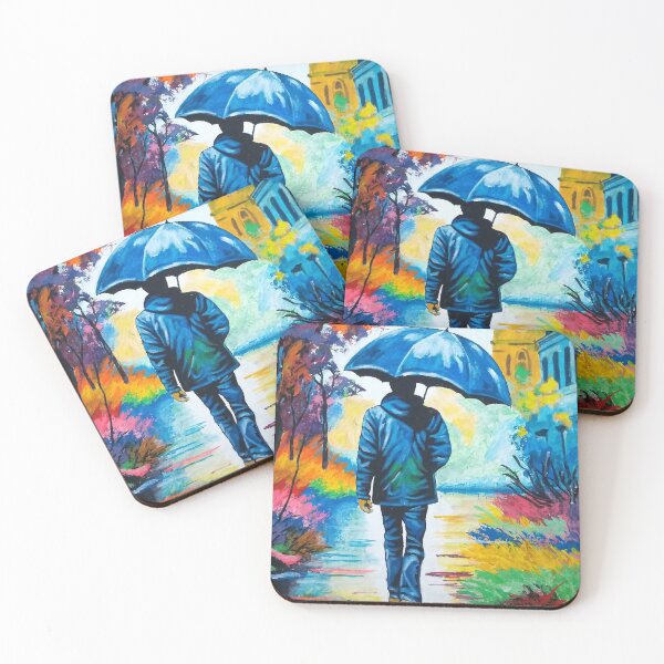 Item preview, rain man, art, umbrella designed and sold by DonnaBlankaArt.