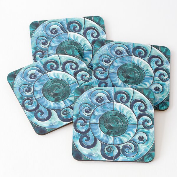 Item preview, New Zealand Māori Paua Pattern Koru Design 11 designed and sold by GrinGalore.