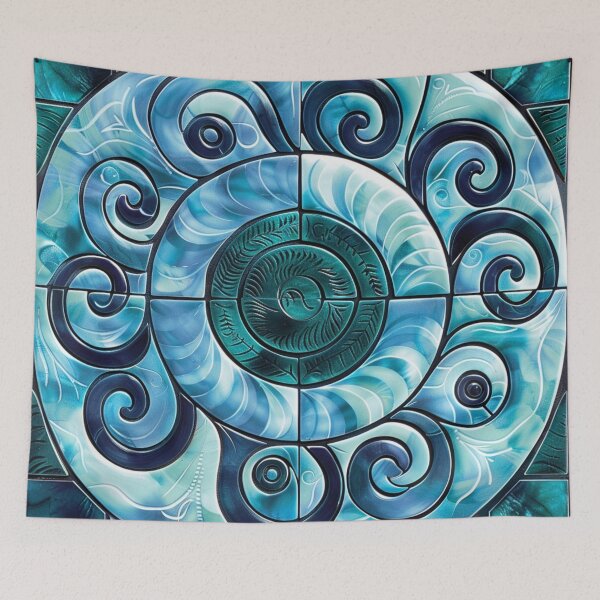 Item preview, New Zealand Māori Paua Pattern Koru Design 11 designed and sold by GrinGalore.