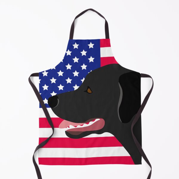 Item preview, Black Labrador Profile with US Flag designed and sold by HappyLabradors.