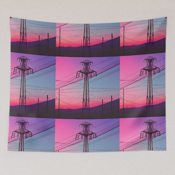 Item preview, Pink and Purple Sky Pylons designed and sold by pinkal.