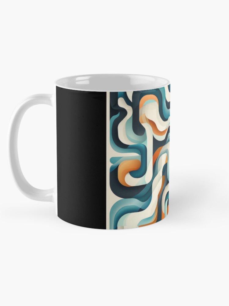 Thumbnail 5 of 6, Coffee Mug, Abstract Retro S Pattern Design designed and sold by RGShirtWorks.