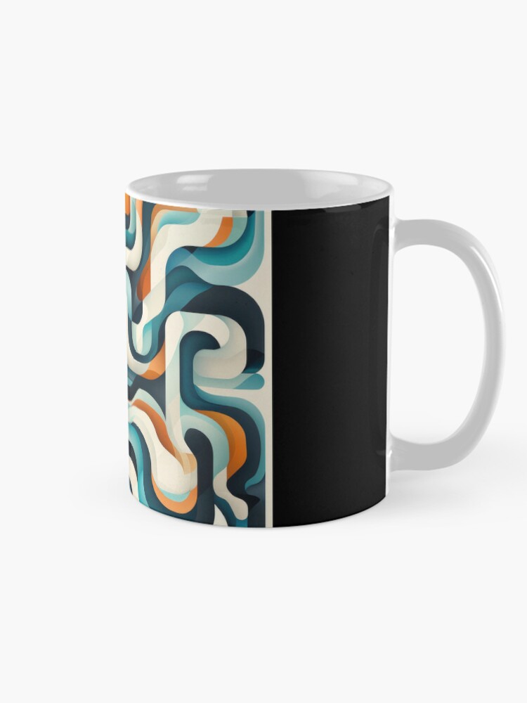 Thumbnail 3 of 6, Coffee Mug, Abstract Retro S Pattern Design designed and sold by RGShirtWorks.