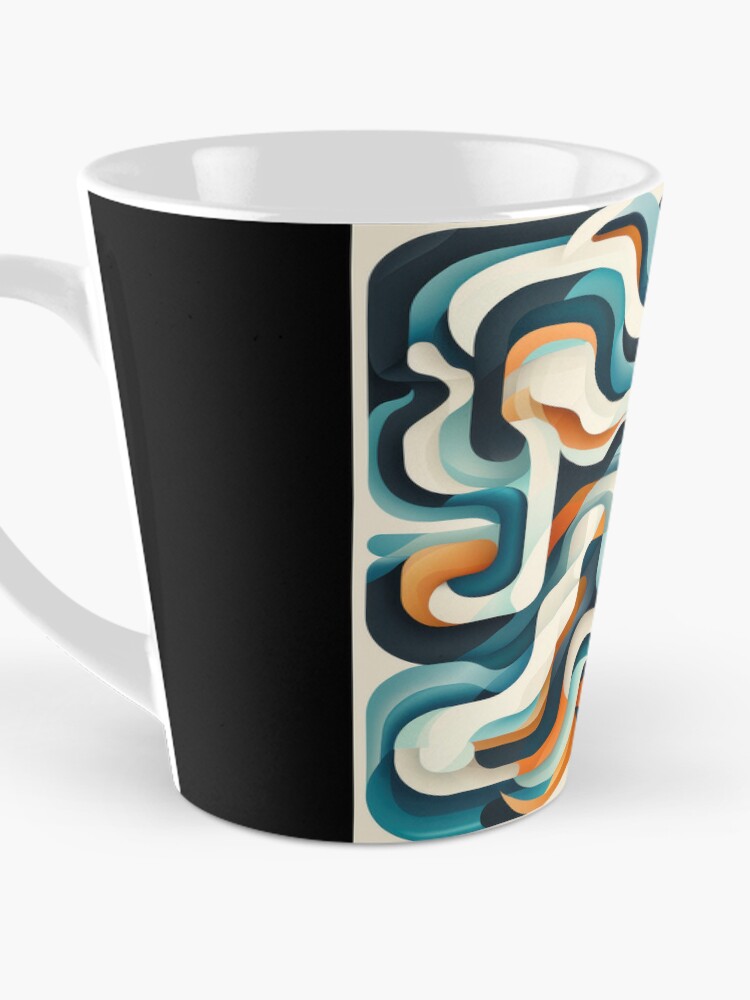 Thumbnail 3 of 4, Coffee Mug, Abstract Retro S Pattern Design designed and sold by RGShirtWorks.