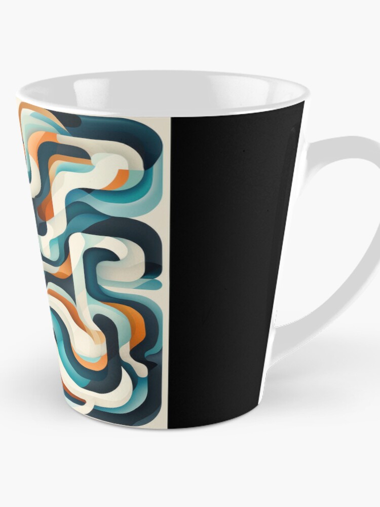 Thumbnail 1 of 4, Coffee Mug, Abstract Retro S Pattern Design designed and sold by RGShirtWorks.