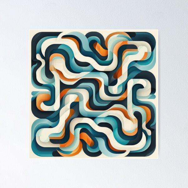 Item preview, Abstract Retro S Pattern Design designed and sold by RGShirtWorks.