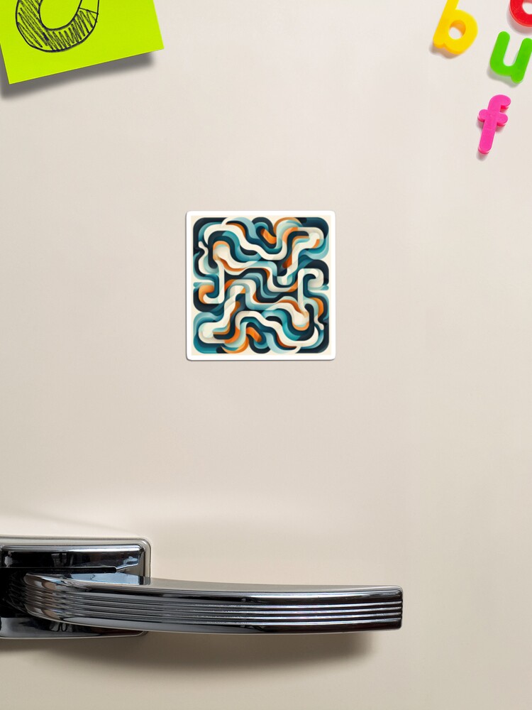 Thumbnail 1 of 3, Magnet, Abstract Retro S Pattern Design designed and sold by RGShirtWorks.