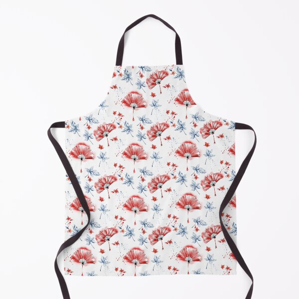 Item preview, Seamless pattern with red Japanese fans and leaves designed and sold by Ekalininart.