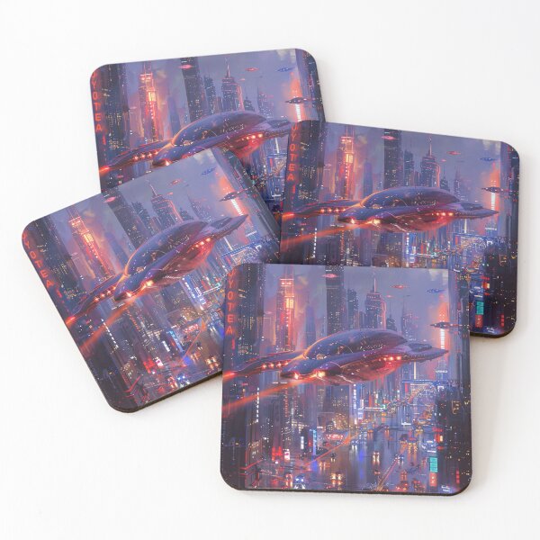 Item preview, Futuristic Neon Metropolis designed and sold by palmyst.