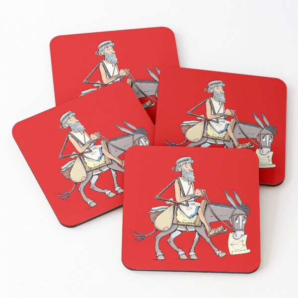 Item preview, Greek mathematician Thales on a donkey holding his theorem on paper designed and sold by duxpavlic.