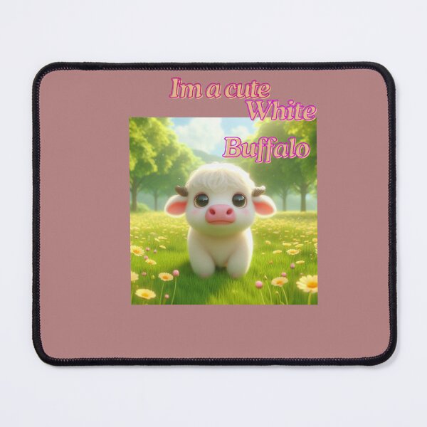 Item preview, Cute white Buffalo walking on the front lawn  designed and sold by Sasi68686.