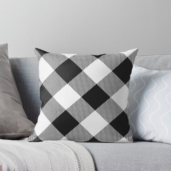 Item preview, Tartan, Large black and white diagonal with vertical stripes designed and sold by Alex  Blud.