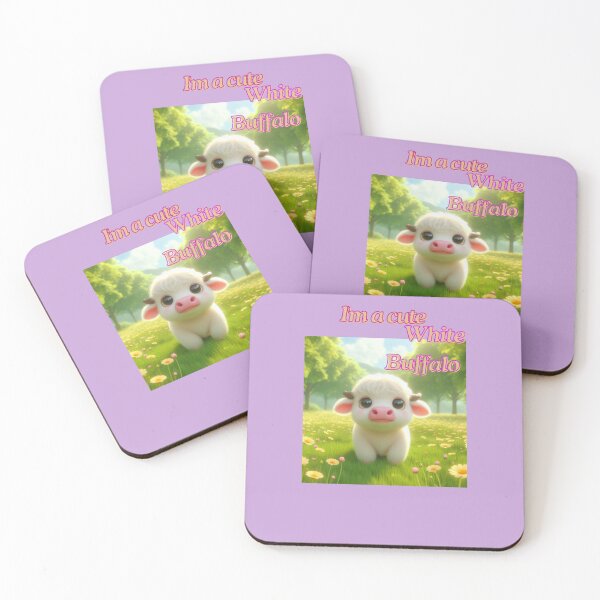 Item preview, Cute white Buffalo walking on the front lawn  designed and sold by Sasi68686.