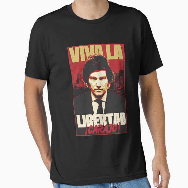 Vista previa del artículo con la obra «Libertario Javier Milei», diseñado y vendido por tessaaxx.