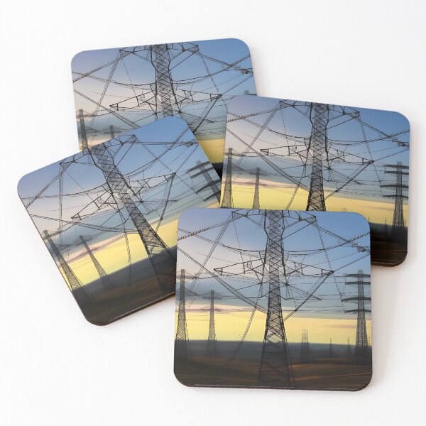 Item preview, Blue and Yellow Sky Pylons designed and sold by pinkal.