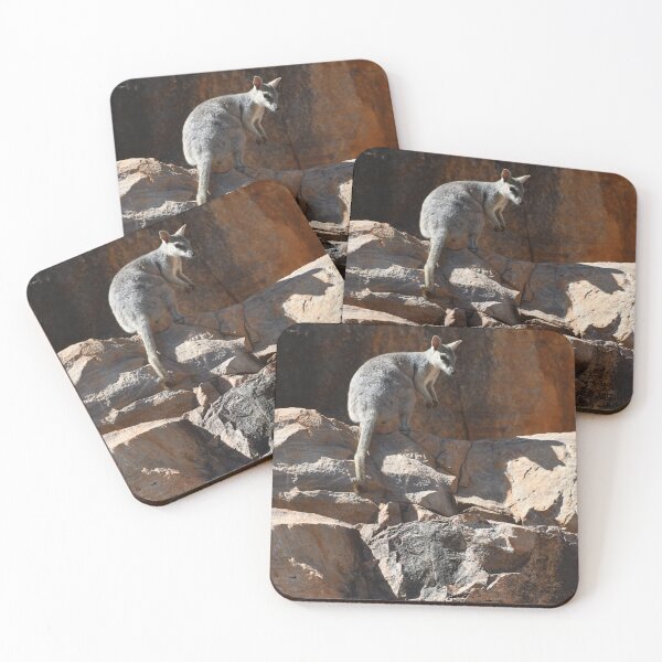 Item preview, A rock wallaby standing on a rock ledge. designed and sold by EAnneH.