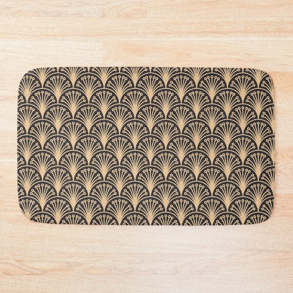 Item preview, Black and gold art deco flowers designed and sold by OtterFactory.