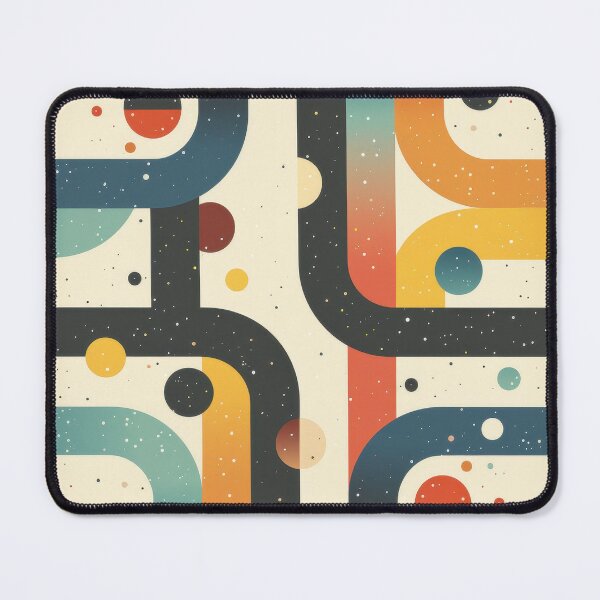Item preview, Retro Abstract Design With Curved Lines and Planets designed and sold by RGShirtWorks.
