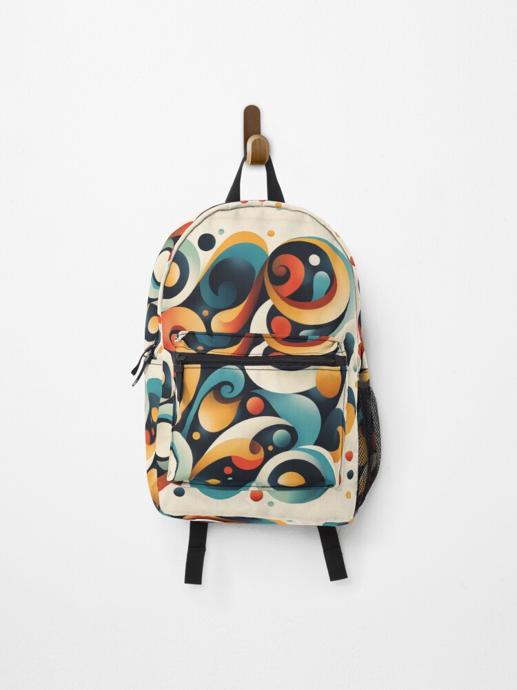 Thumbnail 1 of 3, Backpack, Abstract Retro S Pattern Design designed and sold by RGShirtWorks.