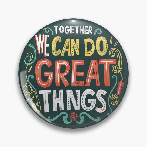 Item preview, TOGETHER WE CAN DO GREAT THINGS - colorful funny letters designed and sold by Szafranscy Art Studio.