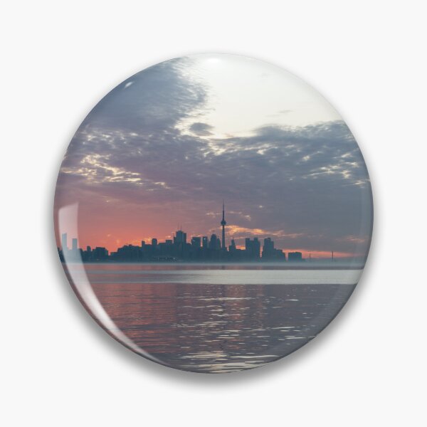 Item preview, Toronto Skyline in Steely Grays and Subtle Pinks designed and sold by Georgia Mizuleva.