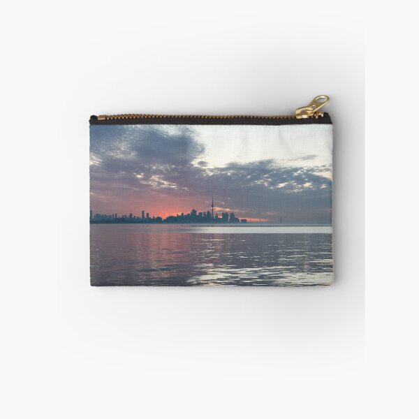 Item preview, Toronto Skyline in Steely Grays and Subtle Pinks designed and sold by Georgia Mizuleva.