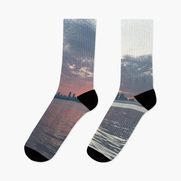 Item preview, Toronto Skyline in Steely Grays and Subtle Pinks designed and sold by Georgia Mizuleva.