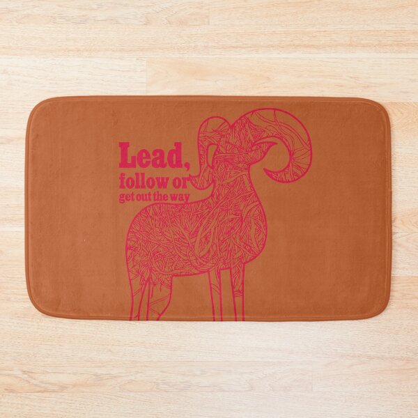 Item preview, Lead follow or get out the way,intense red mountain goat graphic designed and sold by CURIOUsDADA.