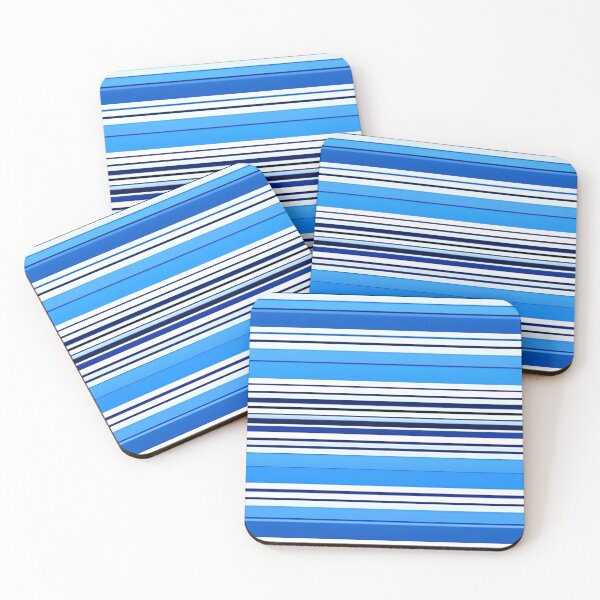 Item preview, Elegant Blue and White Bars Pattern designed and sold by Liza36designs.