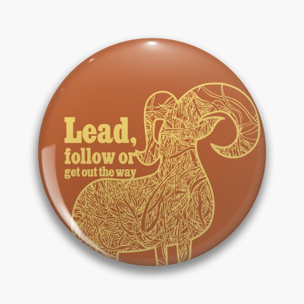 Item preview, Lead follow or get out the way,intense red mountain goat graphic designed and sold by CURIOUsDADA.