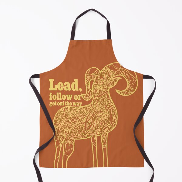 Item preview, Lead follow or get out the way,intense red mountain goat graphic designed and sold by CURIOUsDADA.