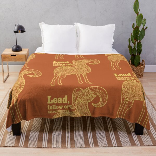 Item preview, Lead follow or get out the way,intense red mountain goat graphic designed and sold by CURIOUsDADA.