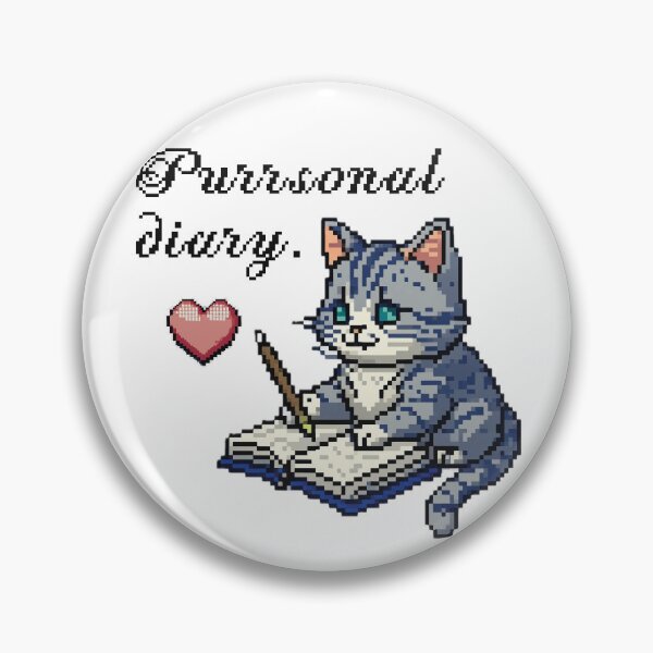 Artikelvorschau, Whiskered Chronicles: Das Tagebuch der Pixelkatze (Persönliches Tagebuch.) entworfen und verkauft von ilomuilo.