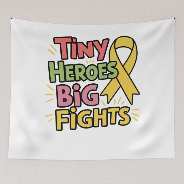 Item preview, Tiny Heroes Big Fights: Childhood Cancer Awareness designed and sold by BunBuntheDog-.