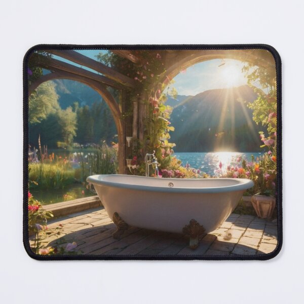 Item preview, Enchanted Garden Bath with River View designed and sold by BlareBlare.