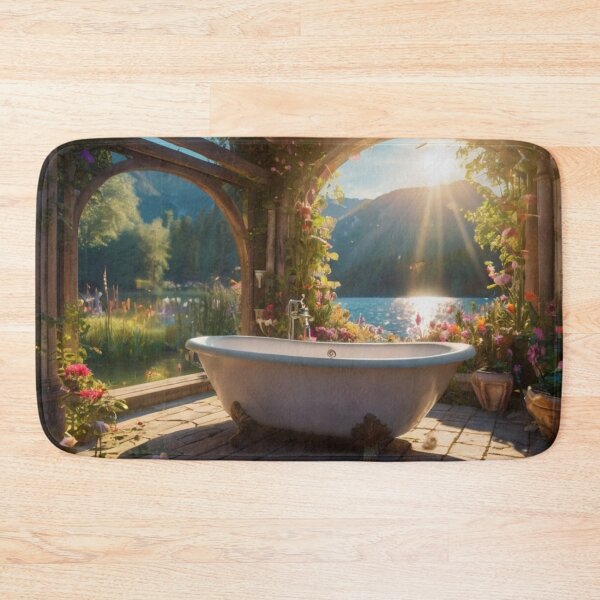 Item preview, Enchanted Garden Bath with River View designed and sold by BlareBlare.