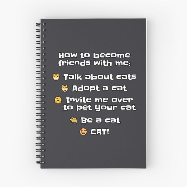 Item preview, How to become friends with me - Funny relatable list and emoji design for cat nerd designed and sold by Scolliecat.