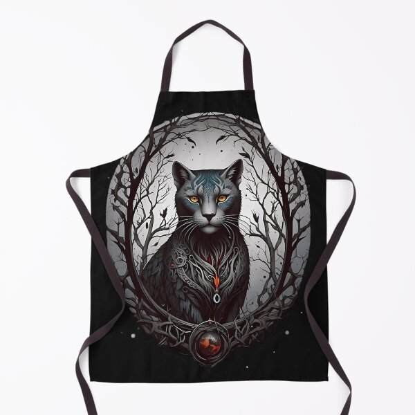 Item preview, Portrait of a blue illustrated mystical cat designed and sold by FocusedArt.