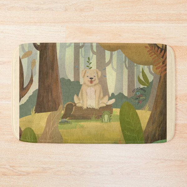 Item preview, Dog sitting on A Log with A Frog designed and sold by Criseboon.